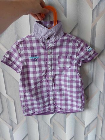 chemise violet carreau