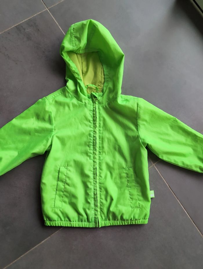 Imperméable vert fluo