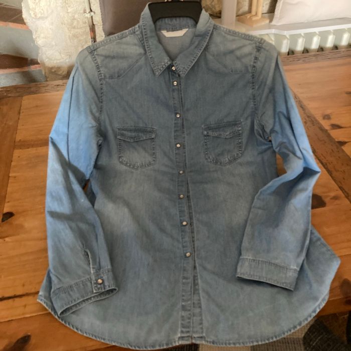 Chemise à manches longues en jean