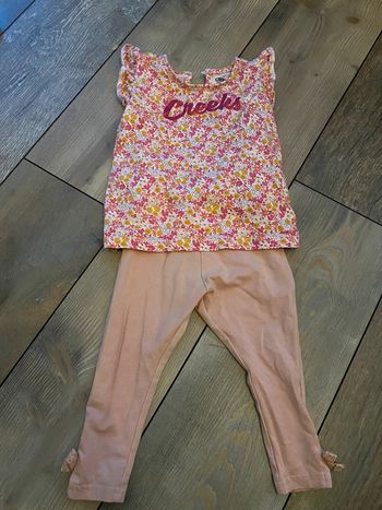 Ensemble fille creeks/primark 9-12mois rose
