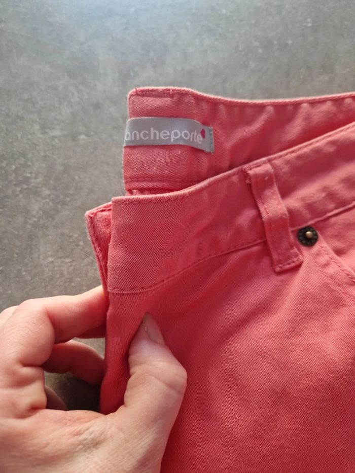 Pantalon femme droit rose corail TBE taille 40 blancheporte - photo numéro 2