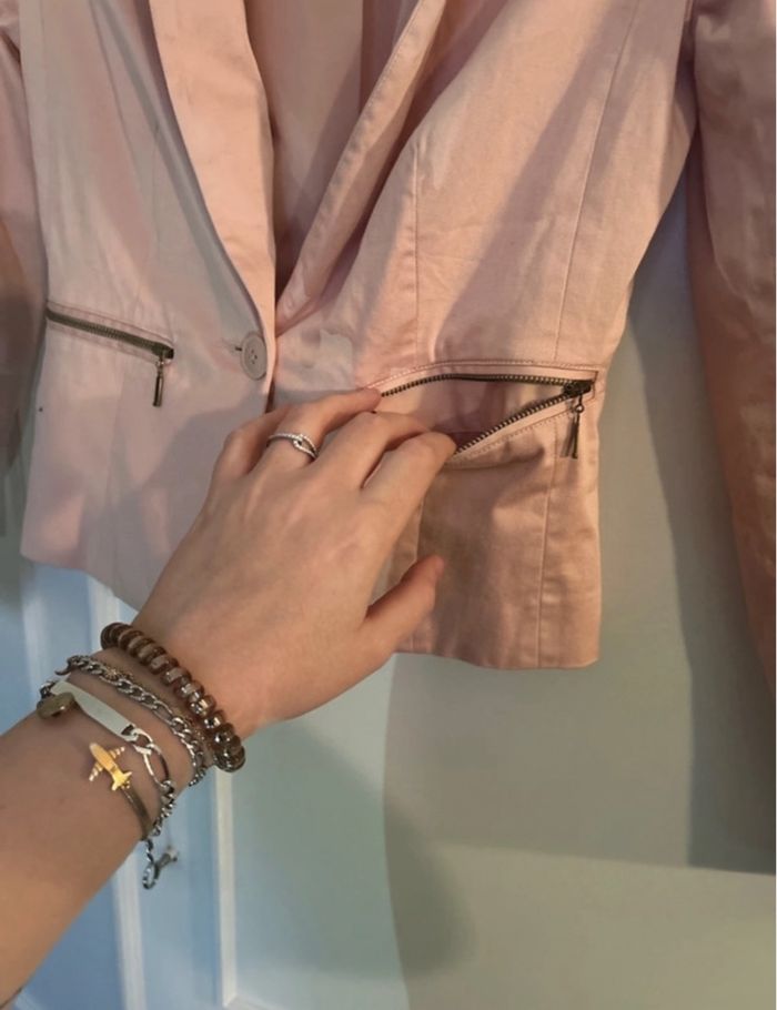 Blazer rose saumon - photo numéro 2