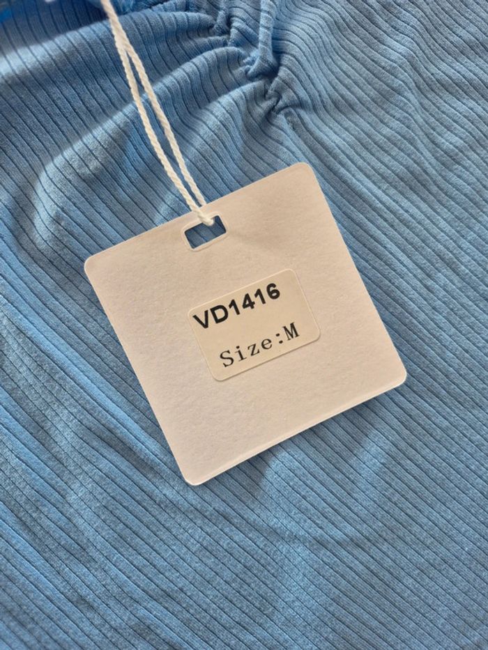 Robe Courte Femme Bleue - photo numéro 3