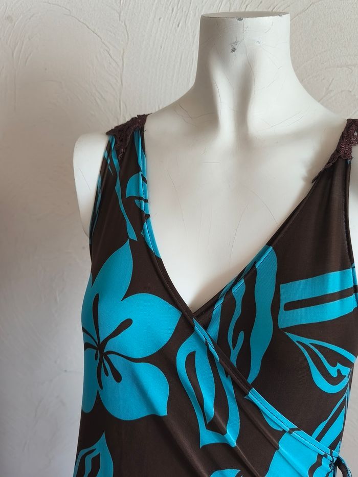 Robe bleu et marron - photo numéro 4