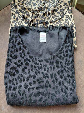 Lot de 2 Hauts Imprimé Léopard - Taille 38 (M)