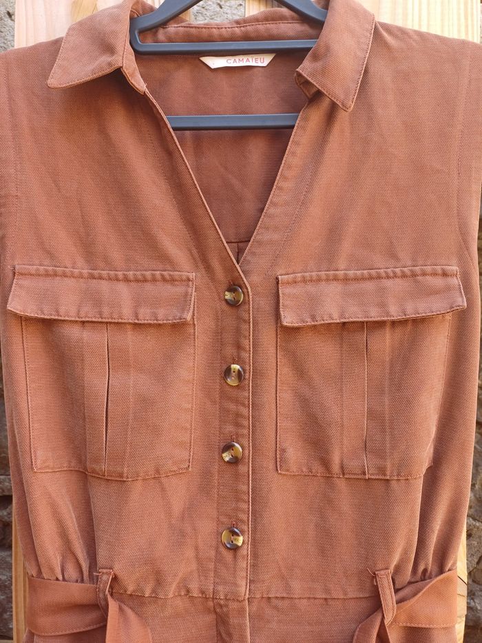Jolie combinaison sans manches terracotta Camaïeu - photo numéro 4