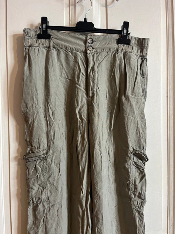 Pantalon cargo fluide in extenso taille 42 kaki - photo numéro 6