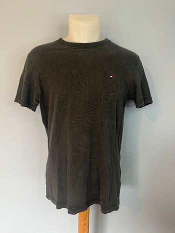 T-shirt Tommy Hilfiger homme – taille S – gris foncé – 100 % coton – basique élégant