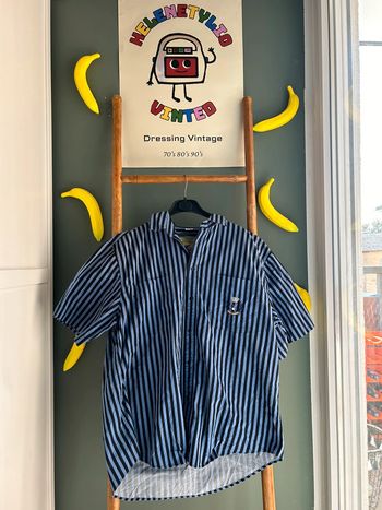 Chemise manche courtes rayé vintage L
