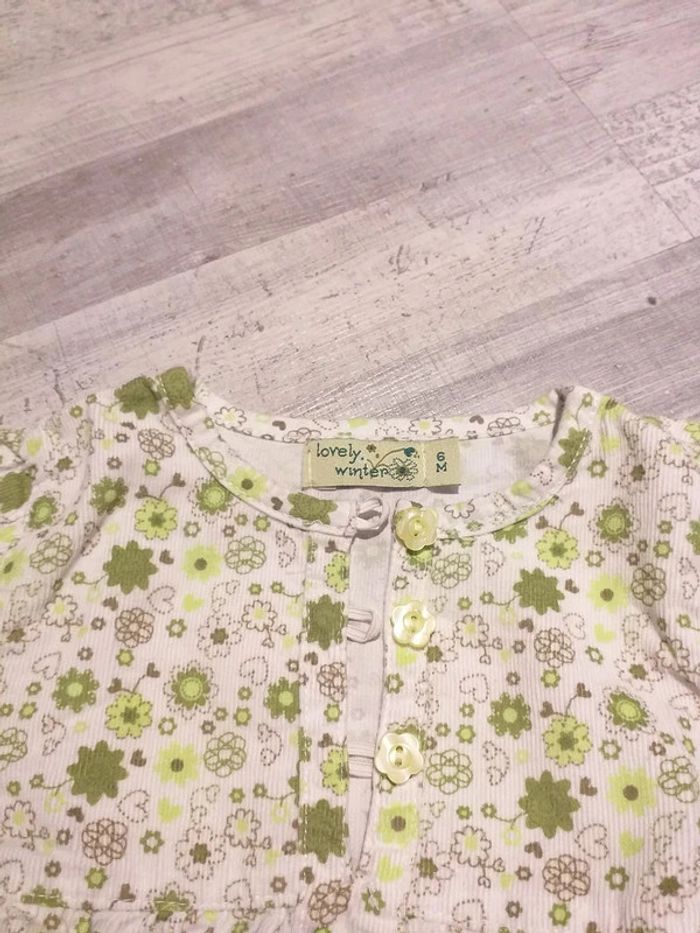 Ensemble tunique short velours 6mois - photo numéro 5