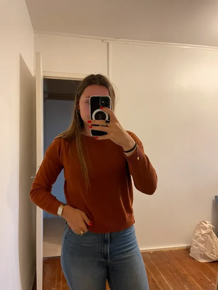 Pull Brave Soul, couleur brique