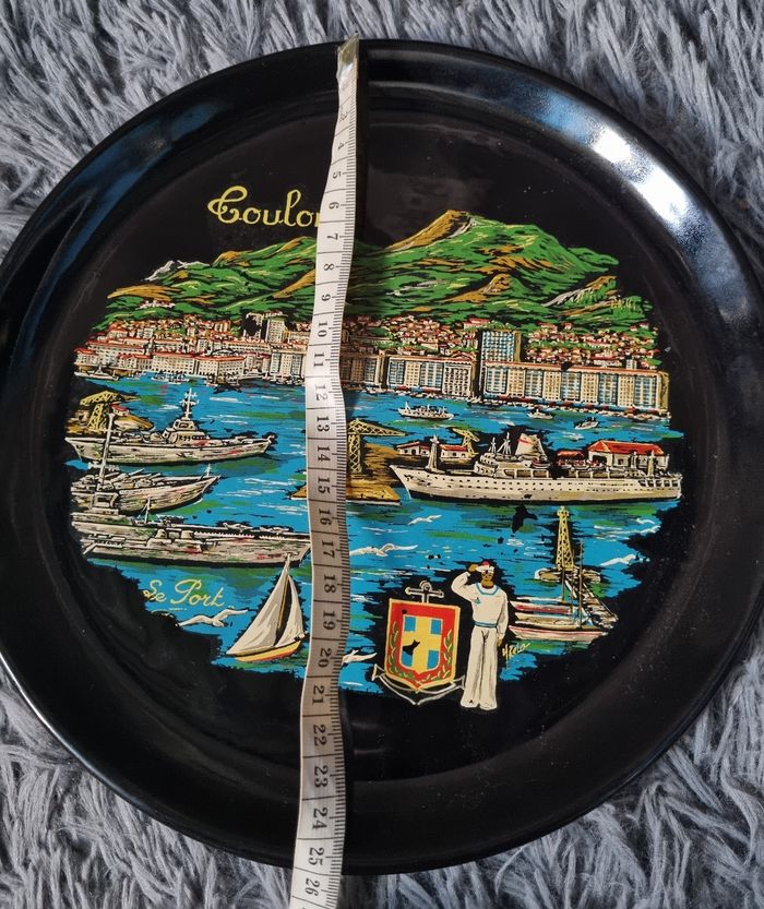 Assiette décorative Toulon vintage - photo numéro 3