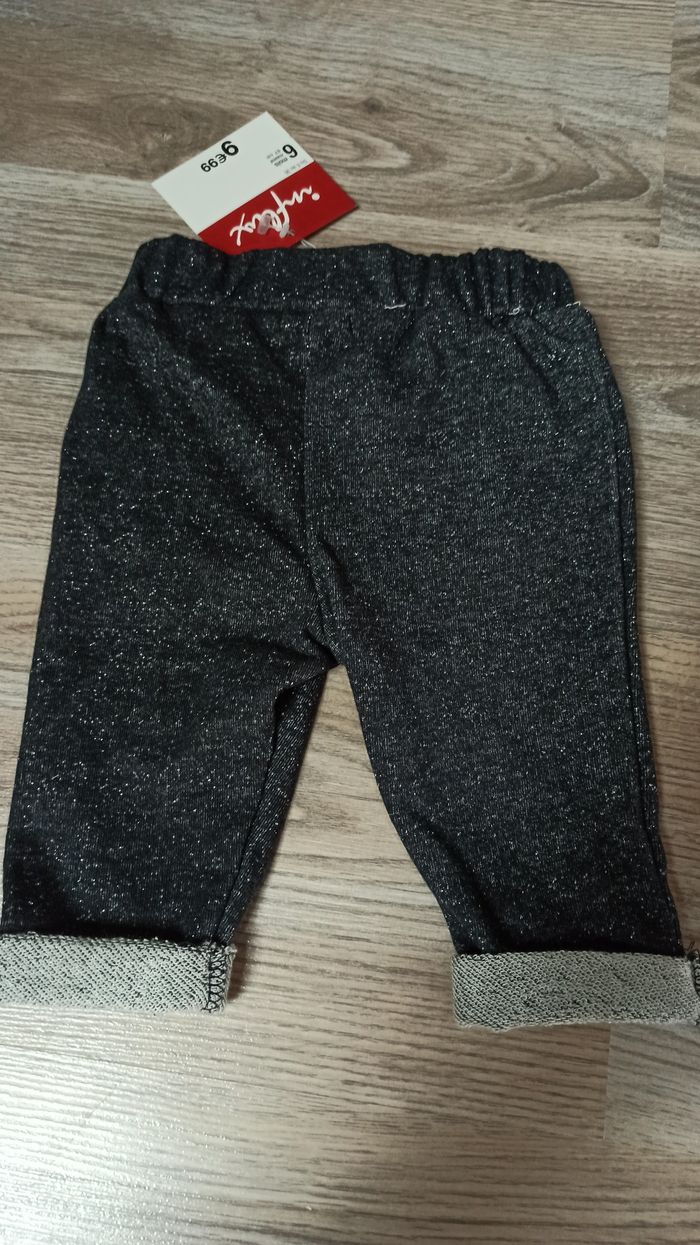 Legging pantalon fille 6 mois pailette - photo numéro 3