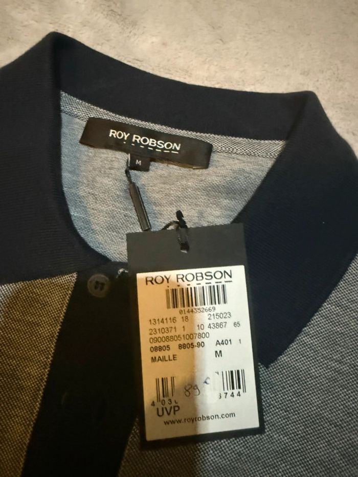 Roy Robson - Polo Gris chiné, taille M - photo numéro 2