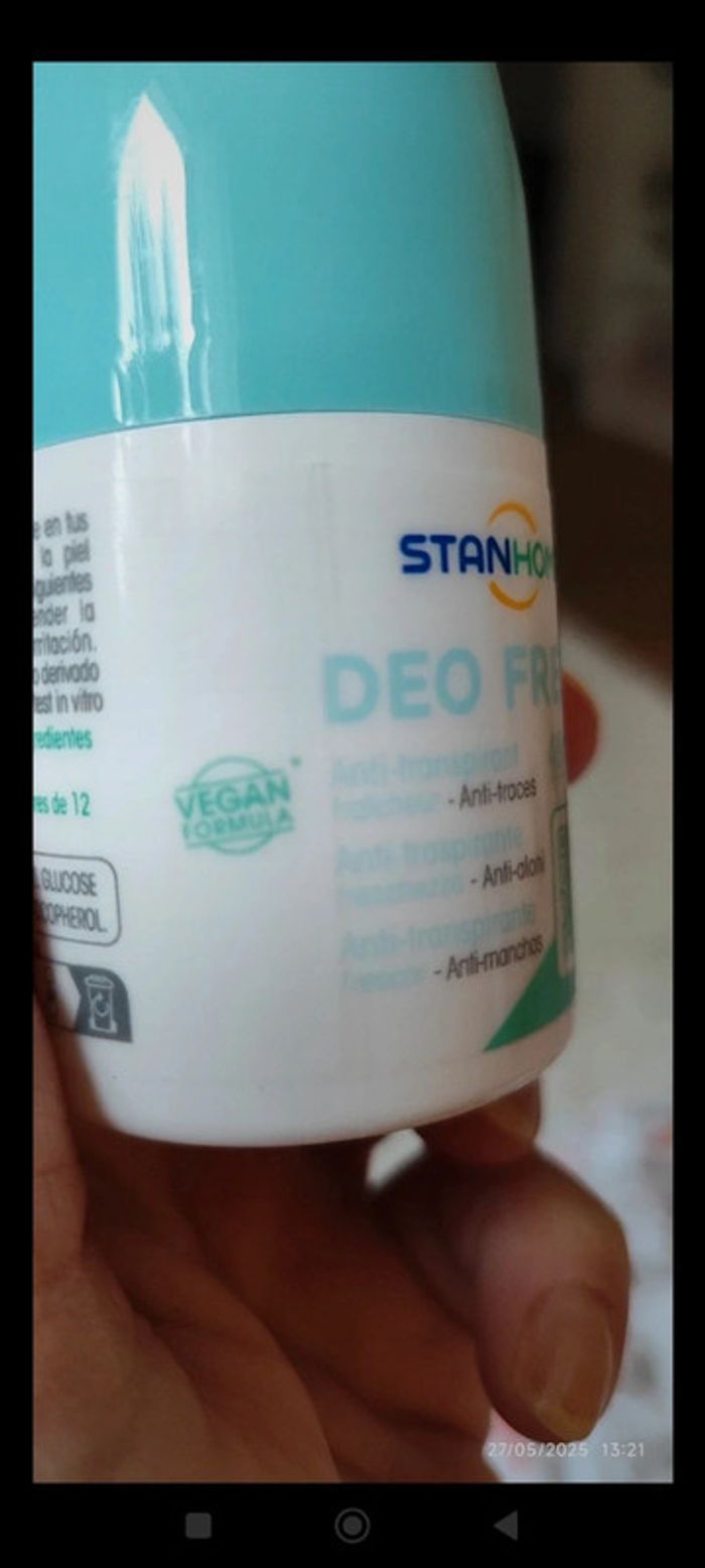 Stanhome Vegan Déodorant Fresh Anti-traces 48h 50 ml - photo numéro 3