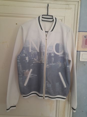 Gilet blanc imprimé, taille L