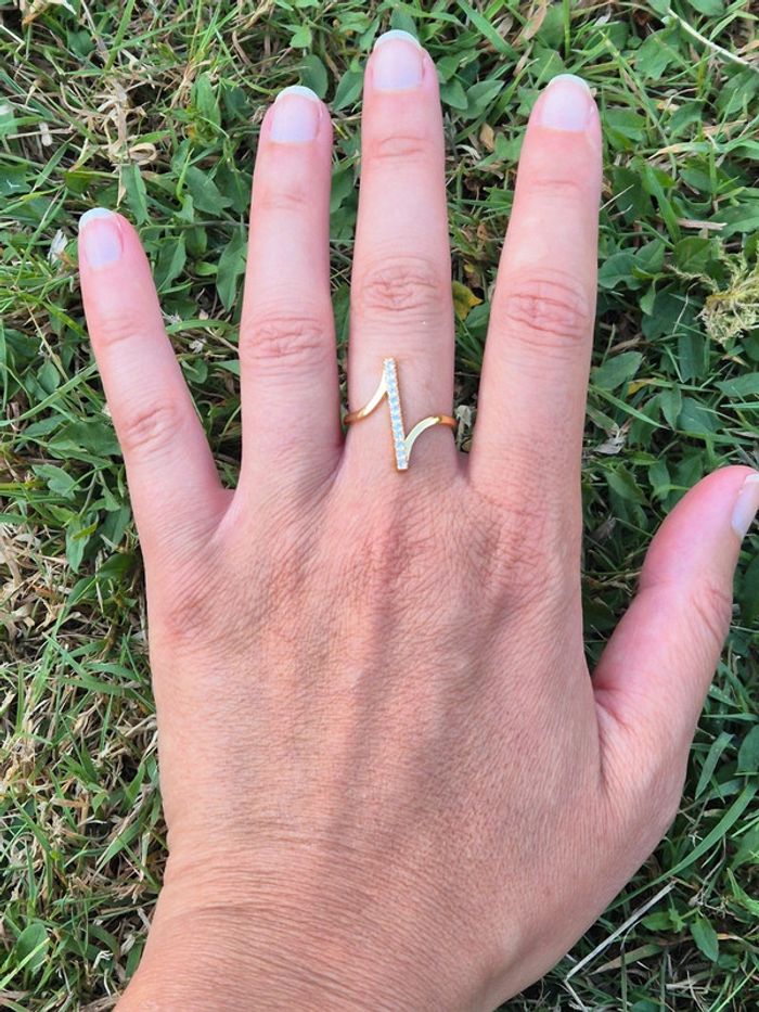Magnifique bague étincelante acier - photo numéro 3