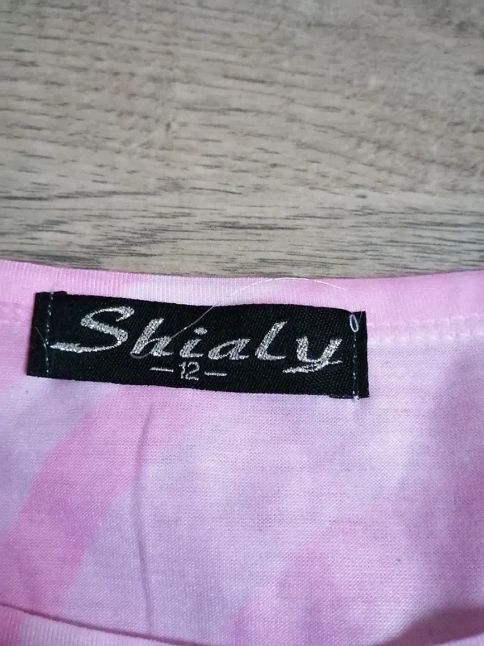 Tee-shirt rose imprimé fille asiatique / shialy / (12ans) - photo numéro 3
