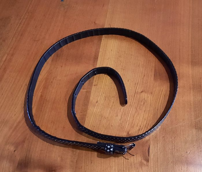 Ceinture noire avec des strass, femme, 90 cm - photo numéro 4