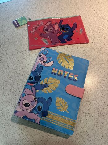Bloc note + trousse Stitch 