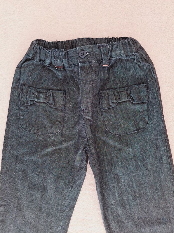 Pantalon effet jean Grain de Blé 36 mois bleu marine - photo numéro 2
