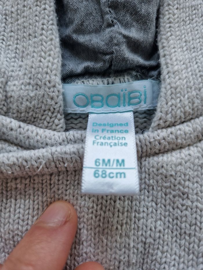 Pull Obaïbi 6mois 68cm - photo numéro 2