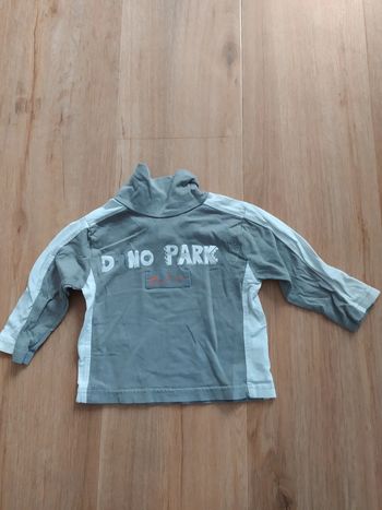 T-shirt col roulé manches longues tout compte fait 18M dino park