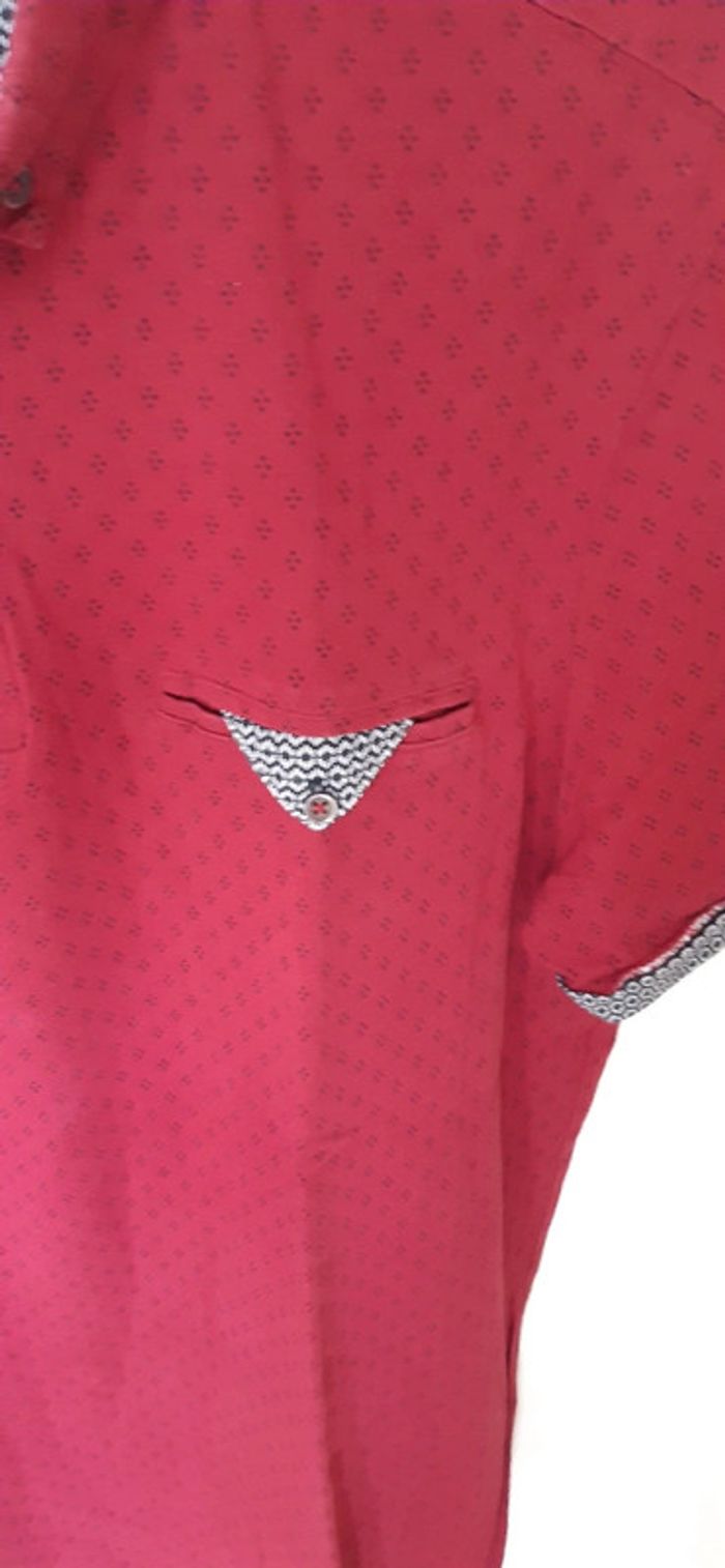 Polo rouge bordeaux manches courtes / Brice / taille L - photo numéro 6