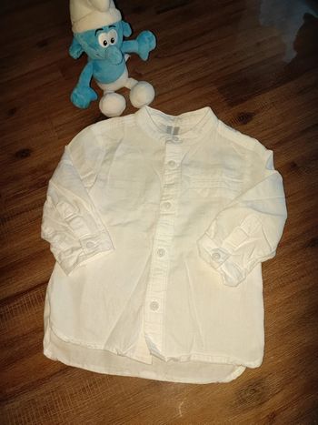 Chemise blanche col mao