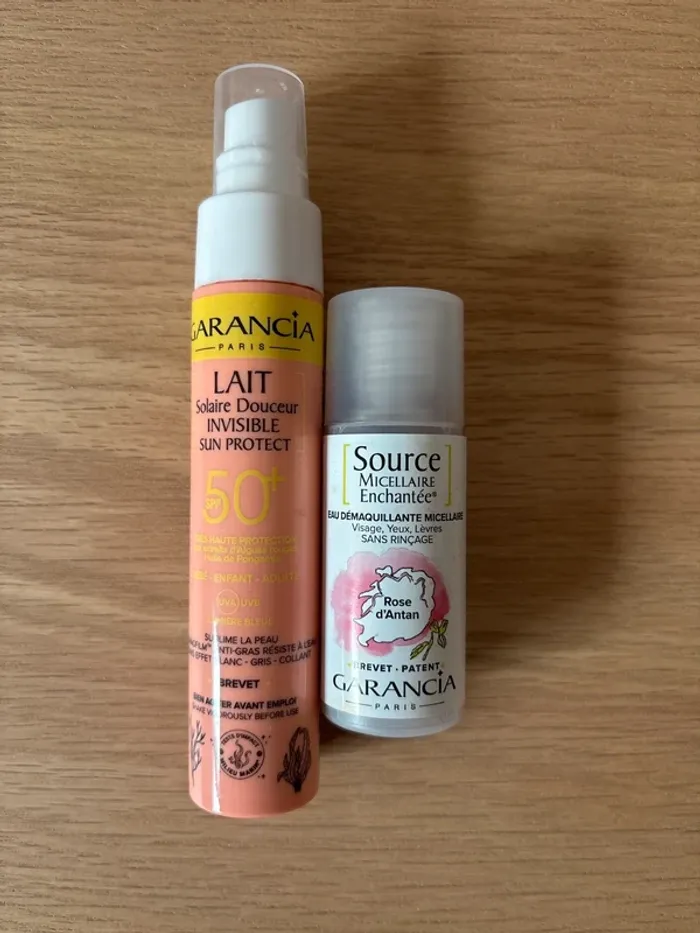Lot Garancia – Lait Solaire SPF50+ & Eau Micellaire Rose d’Antan - photo numéro 2