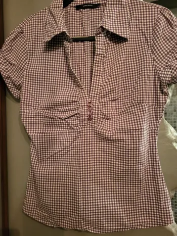 Chemisier à carreaux Vera Moda- Style Vichy (Taille M)