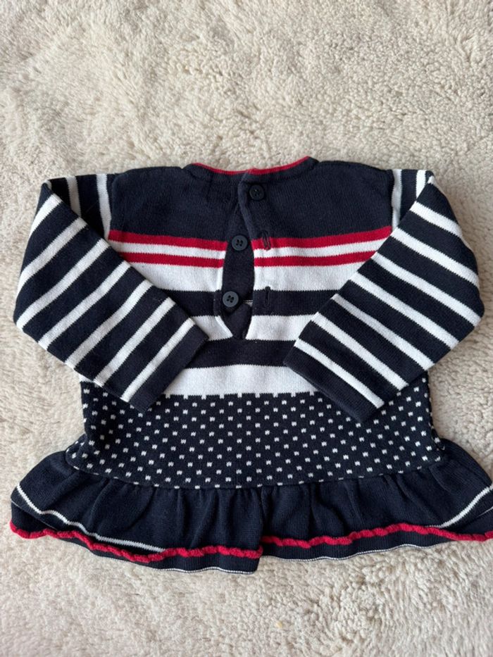 👚lot de 3 pulls - bébé fille - 6 mois - terre de marin - Kiabi- très bon état - photo numéro 4