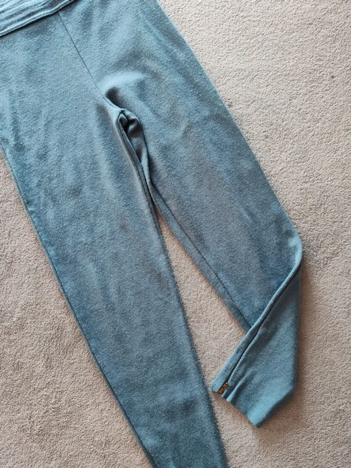 Kookaï Pantalon Slim Maille Laine T36 – bleu - photo numéro 2