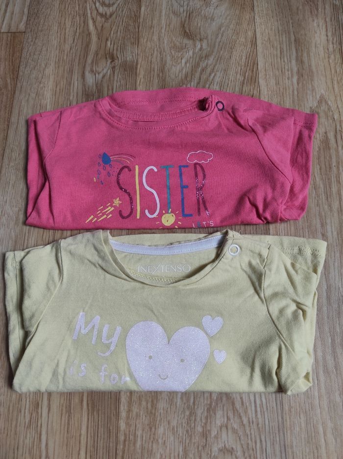 Lot 2 tee-shirts manches longues fille - photo numéro 1
