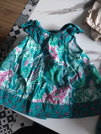 Top d'été blouse sans manche du pareil au même bébé fille 18 mois