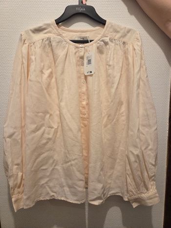 Blouse romane rose poudré 