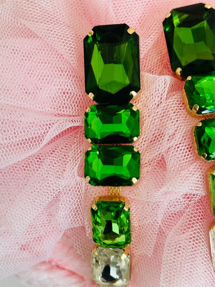 Boucles d’oreilles pendantes strass - photo numéro 4