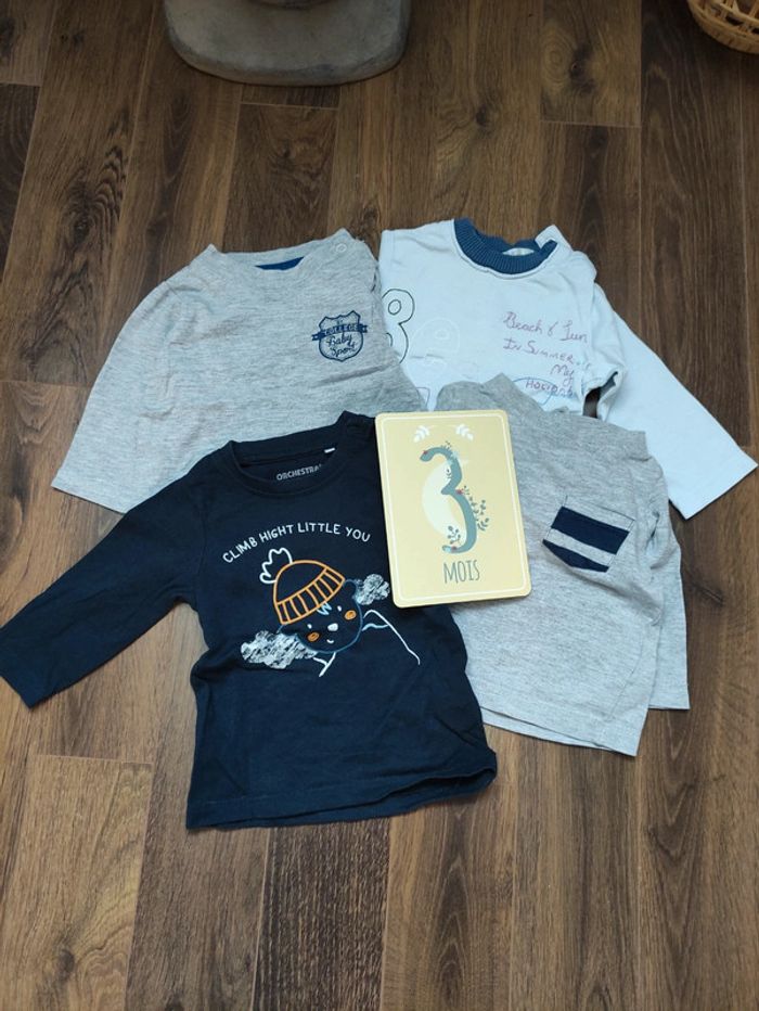 Lot t-shirt manche longue