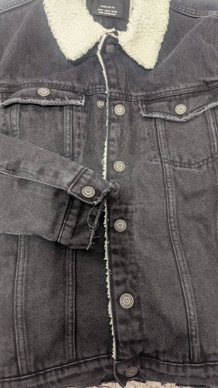 Veste en jeans noir - photo numéro 3