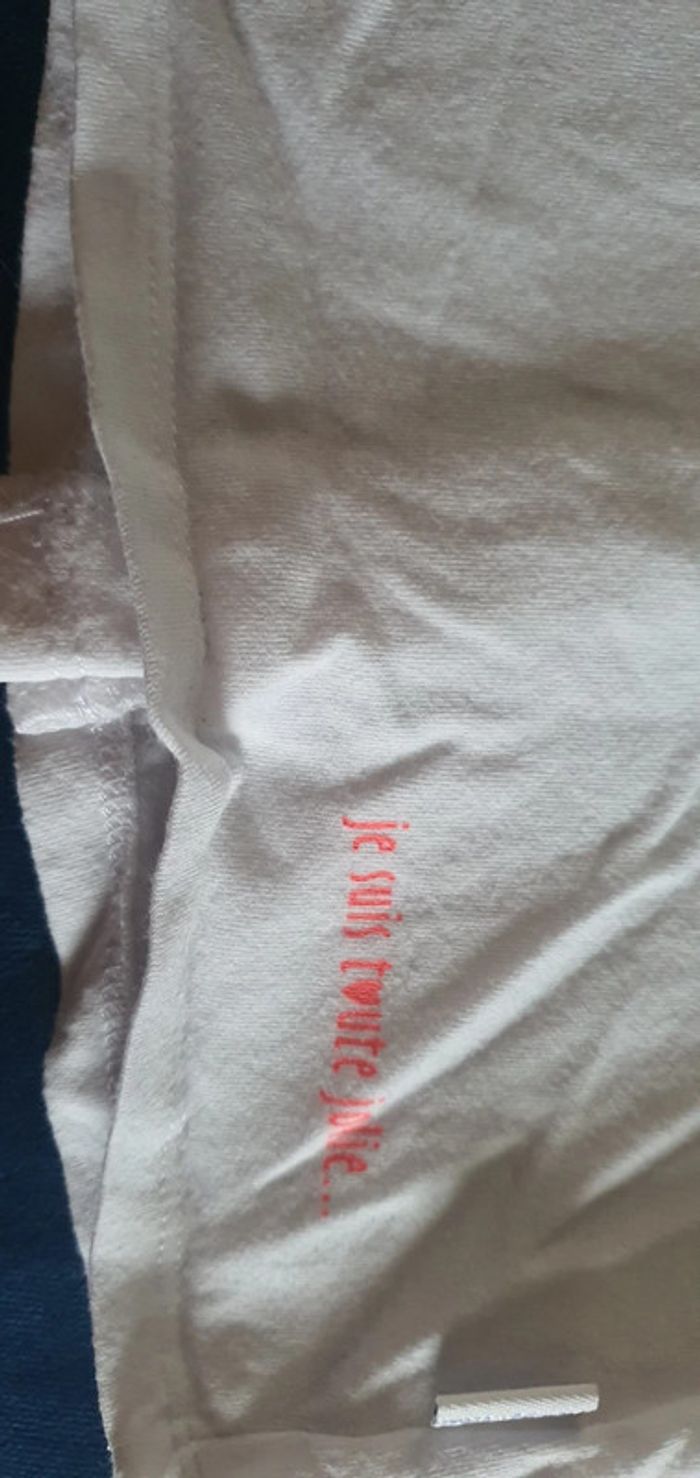 Tee shirt blanc 9 mois p'tit bisou - photo numéro 3
