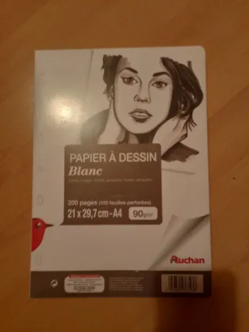 Lot de 2 Paquets + 1 Commencé de Papier à Dessin Blanc Perforé A4 - Auchan