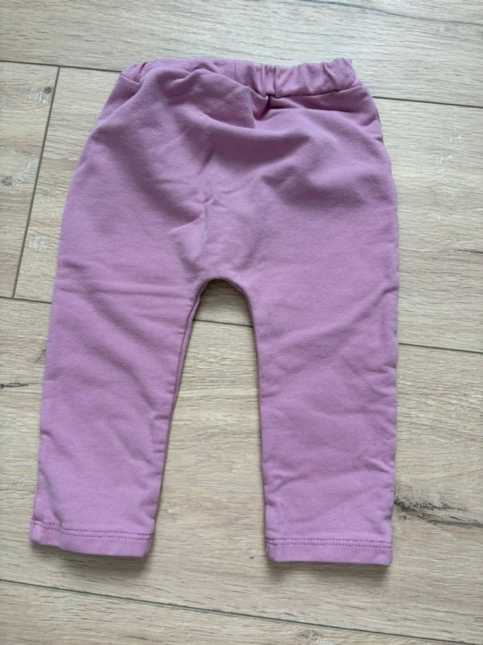Ensemble bébé Mayoral 6-9 mois – haut à cœurs & legging mauve - photo numéro 8