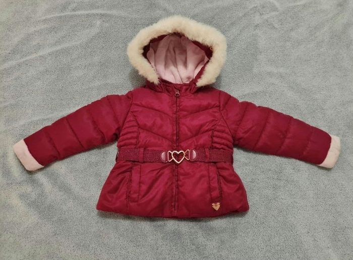 Manteau hiver Sergent Major rouge fille 2 ans