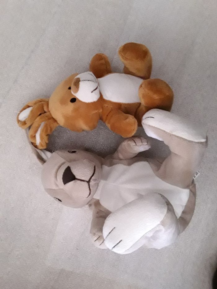 Lot de 2 peluches lapin - photo numéro 2
