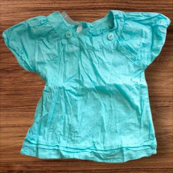 T-shirt bleu - Miss cutie - 9/12Mois