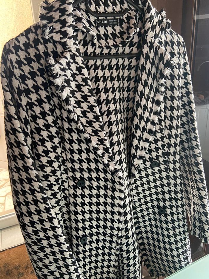 Blazer long pied de poule - photo numéro 11