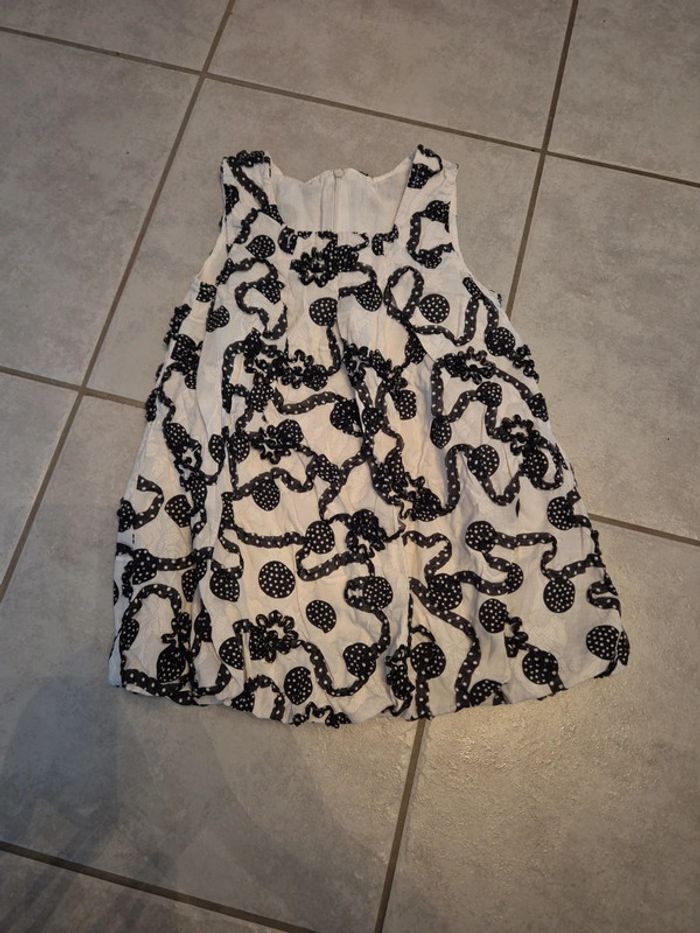 Robe boule été noir et blanc
