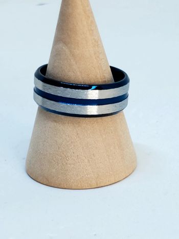 Bague alliance en acier inoxydable