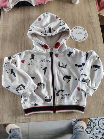 Sweat à capuche fille 4 ans catimini tbe