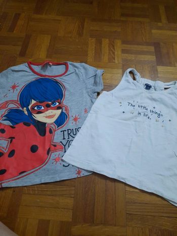 Lot 2 t-shirt 5ans kiabi miraculous